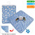Personalised Embroidery Blue Baby Blanket & Comforter | Personalised Baby Gifts