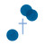 Elegant Blue Cross Confetti