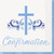 Elegant Blue Cross Confirmation Napkins