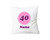 Personalised Pink Dots Age 40 Cushion