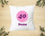 Personalised Pink Dots Age 40 Cushion
