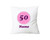 Personalised Pink Dots Age 50 Cushion