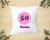 Pink Dots Age 50 Cushion