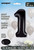 Black Number 1 Shaped Large Foil Balloon (86cm) 1 Piece - Perfect for Birthday Parties and Special Events
