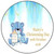 Personalised Blue Teddy Bear Christening Piñata