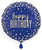 Navy Gold Glittering Foil Birthday Balloon