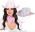 Pink and White Cowboy Hat