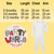 Personalised Blue Your Text Here Baby Romper Size Guide