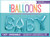 Blue Baby Letter Foil Balloon Banner Kit Size Guide