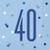 Blue Dot Glitz 40th Napkins - 16 Pack