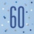Blue Dot Glitz 60th Napkins - 16 Pack | Stunning 60th Glitz Blue & Silver Luncheon Napkins (16cm) - Dazzling Addition for Parties, Events & Elegant Table Decor - 16ct