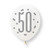 white 50th Balloons