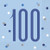 Blue Dots Glitz 100th Napkins | Blue Dots 100th Birthday Luncheon Napkins Disposable | 16 Pcs