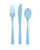 Reusable Blue Plastic Cutlery | Baby Blue Party Supplies
