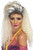 Crimp Wig - Blonde Curly with Quiff | 1980's Fancy Dress Wig | Ladies Fancy Dress Wig | Ladies Halloween Wigs