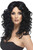 Glamour Black Long Curly Wig | Ladies Fancy Dress Wigs | Ladies Halloween Wigs