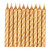 Pack of 10 Gold Birthday Candles | Birthday Party Supplies
