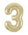 Gold Number 3 Balloon