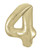 Gold Number 4 Balloon