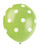Green Dots Helium Balloons - Pack of 6