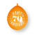 Orange Happy 70th Birthday Balloons
