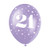 Purple 21st Birthday Helium Balloons