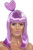 Katy Perry Wig - Lilac with Heart Headband | Ladies Fancy Dress Wig | Ladies Halloween Wigs