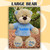 Personalised Embroidery Large Blue Christening Teddy - Add Your Name