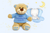 Large Blue Christening Teddy