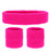 Neon Pink Sweat Bands | 80s Fancy Dress Costume Accessories