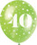 Assorted Colour Number 40 Latex Balloons (30cm) Pack of 5 - Perfect for Birthdays & Special Occasions
