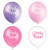 Pink Bunting Christening Balloons | Pink Bunting Christening Latex Balloons (30cm) Pack of 8 - Ideal for Baby Baptism, Dedication & Celebration Events