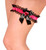 Hot Pink Hen Party Garter with Bow & Hot Pink Gem Heart