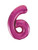 Pink Number 6 Balloon