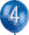 Blue Number 4 Latex Happy Birthday Balloons (30cm) Pack of 5