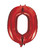 Red Number 0 Balloon