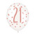 Rose Gold 21st Latex Balloons - 6Pk