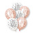 Stunning 40th Rose Gold Latex Balloons - Pack of 6