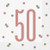 Rose Gold 50th Napkins | Elegant Rose Gold 50th Glitz Luncheon Napkins (16cm) - Perfect for Parties, Weddings, & Special Occasions - 16 ct
