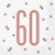 Rose Gold 60th Napkins