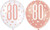 80th Rose Gold Balloons