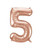 Rose Gold Number 5 Balloon