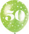 Green Age 50 Latex Birthday Balloons - Pack of 5