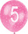 Assorted Colour Number 5 Latex Balloons (30cm) Pack of 5 | Pink Color Number 5 Latex Balloons (30cm) Pack of 5 - Perfect for Birthdays & Special Occasions