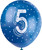 Blue Color Number 5 Latex Balloons (30cm) Pack of 5 - Perfect for Birthdays & Special Occasions