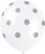 Silver Dotted Latex Balloons (30cm) Pack of 6 - Perfect for Celebrations and Parties