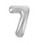 Silver Number 7 Balloon