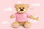 Personalised Pink Embroidery Small Christening Girl Teddy