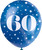Blue Number 60 Latex Balloons (30cm) Pack of
