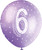Assorted Colour Number 6 Latex Balloons (30cm) Pack of 5 - Perfect for Birthdays & Special Occasions